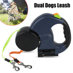 Gogetcart Retractable Dog Leash – Dual Small Dog Leash with Reflective Lights, 360° Swivel, Poop Bag Holder