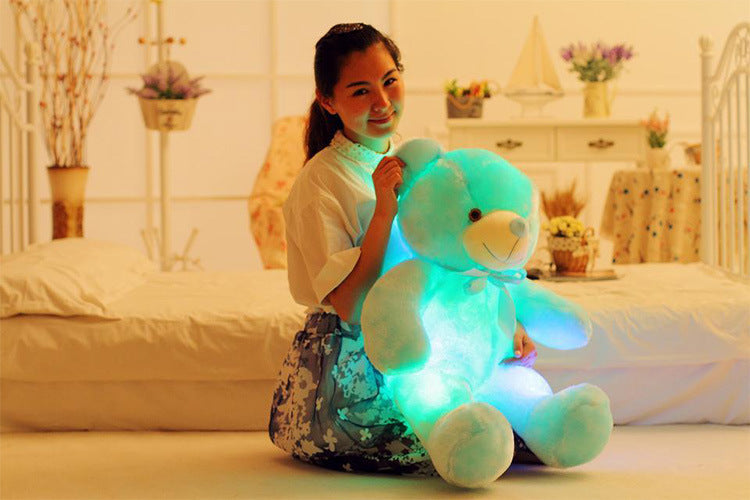 Gogetcart LED Light-Up Teddy Bear Plush Toy – Colorful Glowing Stuffed Animal, Christmas & Birthday Gift for Kids
