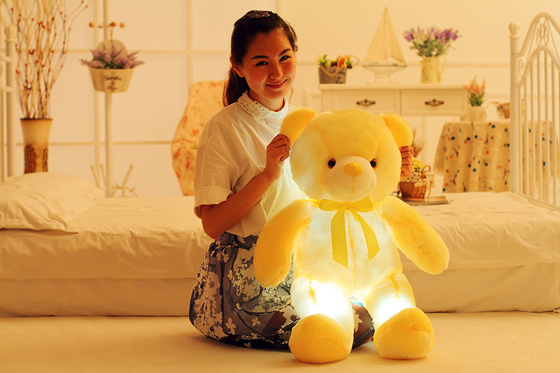 Gogetcart LED Light-Up Teddy Bear Plush Toy – Colorful Glowing Stuffed Animal, Christmas & Birthday Gift for Kids