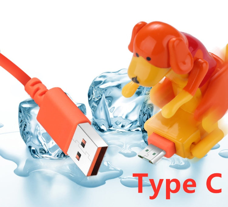 Gogetcart Puppy Dog USB Data Cable – Cute Fast Charging Type-C Cable for Android & iPhone