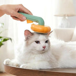 Gogetcart Pumpkin Pet Grooming Brush – Self-Cleaning Slicker Brush for Dogs, Cats, Puppies & Rabbits