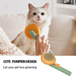 Gogetcart Pumpkin Pet Grooming Brush – Self-Cleaning Slicker Brush for Dogs, Cats, Puppies & Rabbits