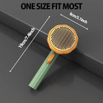 Gogetcart Pumpkin Pet Grooming Brush – Self-Cleaning Slicker Brush for Dogs, Cats, Puppies & Rabbits