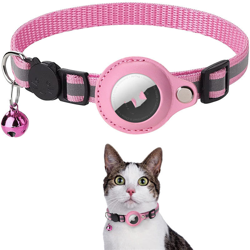 Gogetcart Reflective Airtag Collar Holder – Waterproof Protective Case for Cat & Dog Airtags, Nylon Pet Collar Accessory