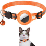 Gogetcart Reflective Airtag Collar Holder – Waterproof Protective Case for Cat & Dog Airtags, Nylon Pet Collar Accessory
