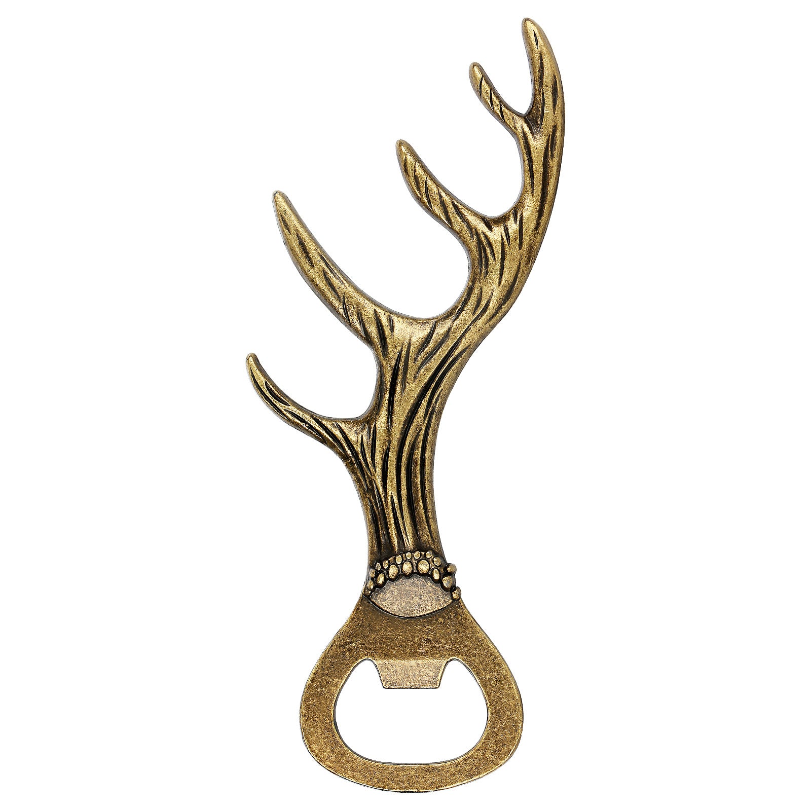 Gogetcart Deer Antler Bottle Opener – Vintage Zinc Alloy Beer & Wine Opener for Parties, Bars & Gifts