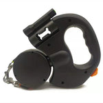 Gogetcart Retractable Dog Leash – Dual Small Dog Leash with Reflective Lights, 360° Swivel, Poop Bag Holder