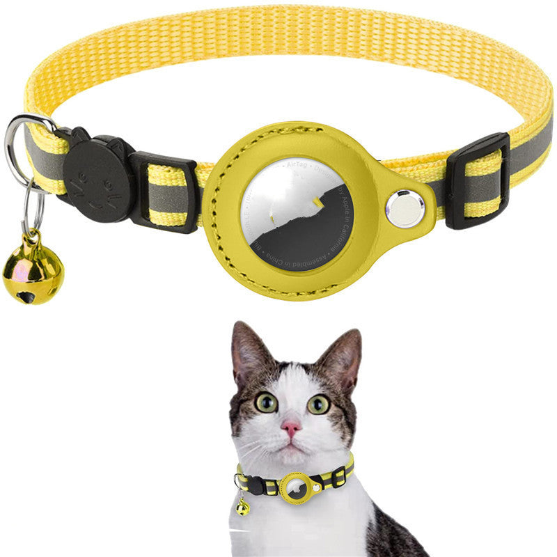 Gogetcart Reflective Airtag Collar Holder – Waterproof Protective Case for Cat & Dog Airtags, Nylon Pet Collar Accessory
