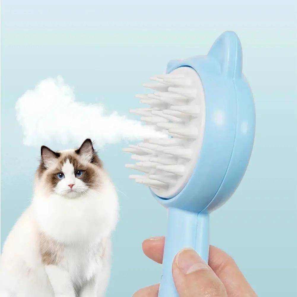 Gogetcart Multifunctional Pet Grooming Brush – Rechargeable Hair Cleaning & Mist Slicker Brush for Dogs & Cats