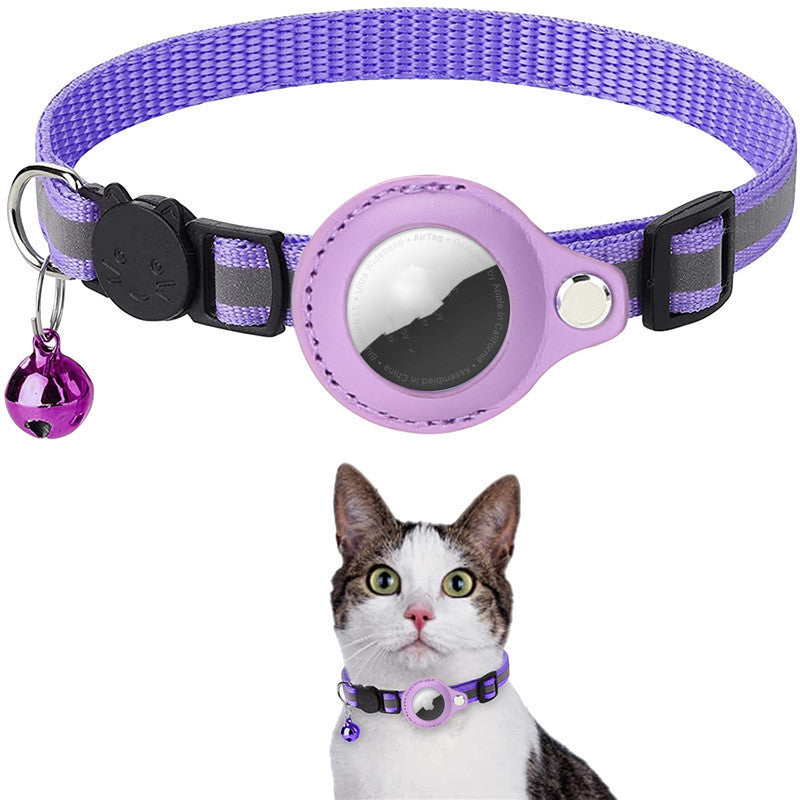 Gogetcart Reflective Airtag Collar Holder – Waterproof Protective Case for Cat & Dog Airtags, Nylon Pet Collar Accessory
